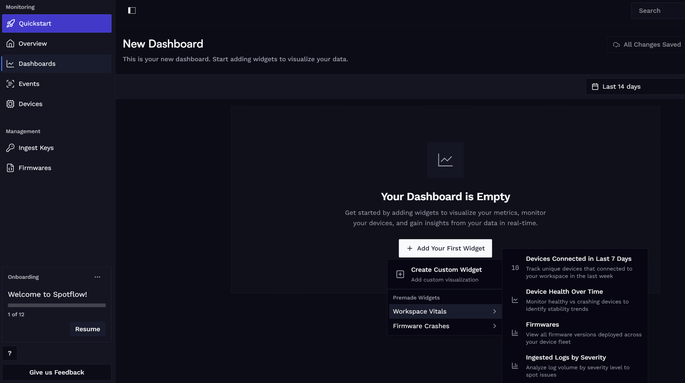 Add premade widgets.