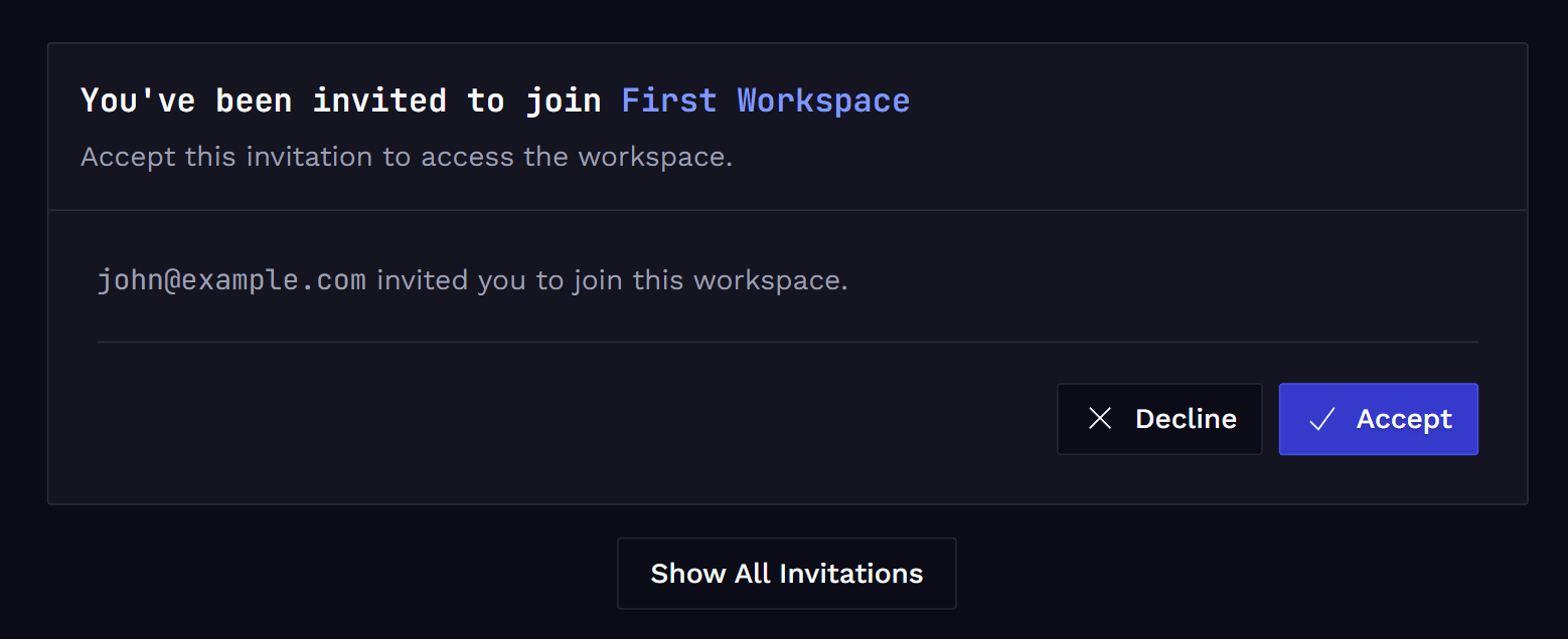 Accept Invitation.