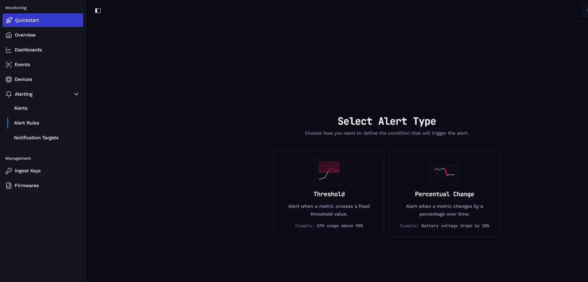 Select Alert Type.