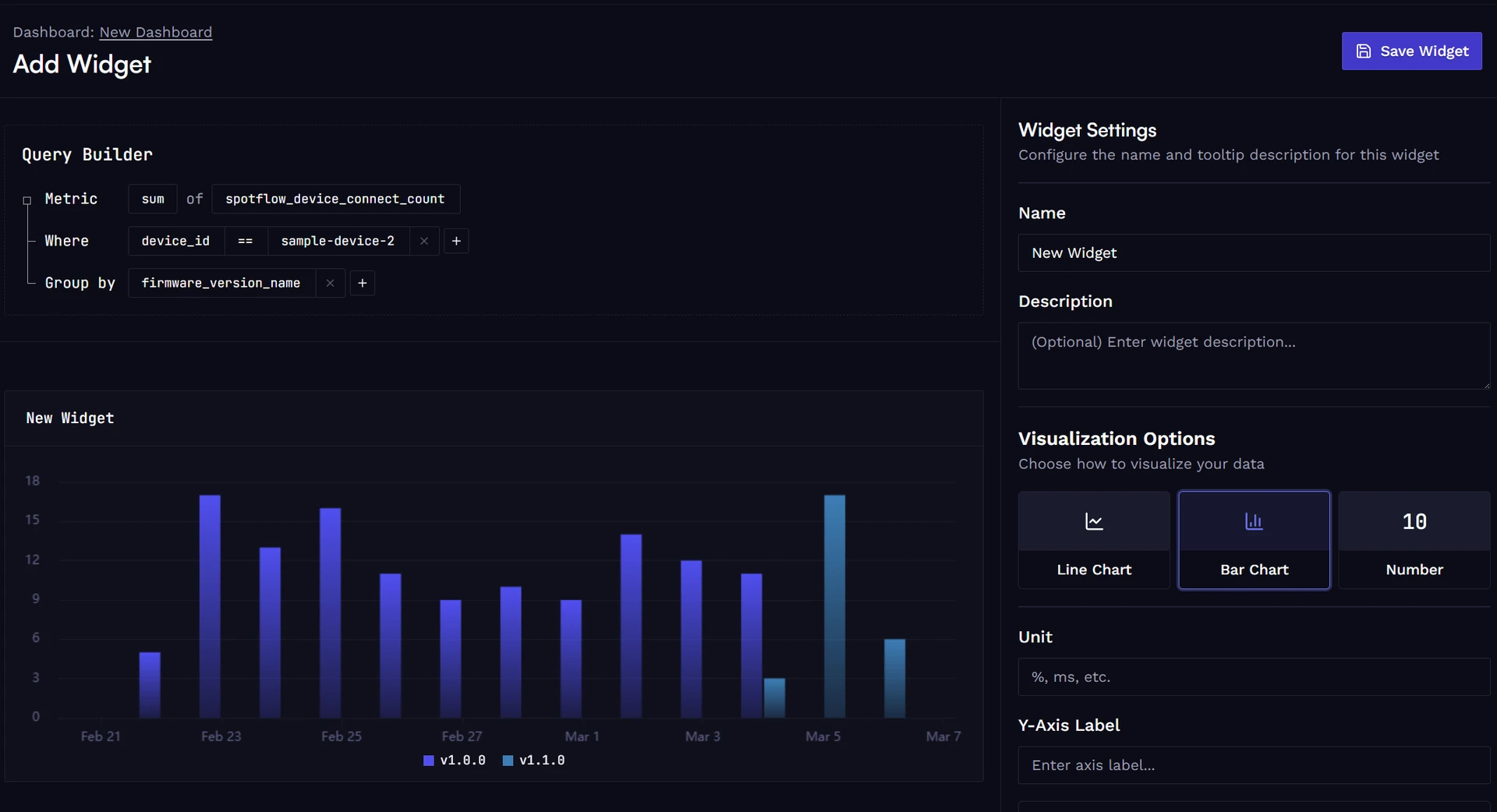 Add custom widgets.