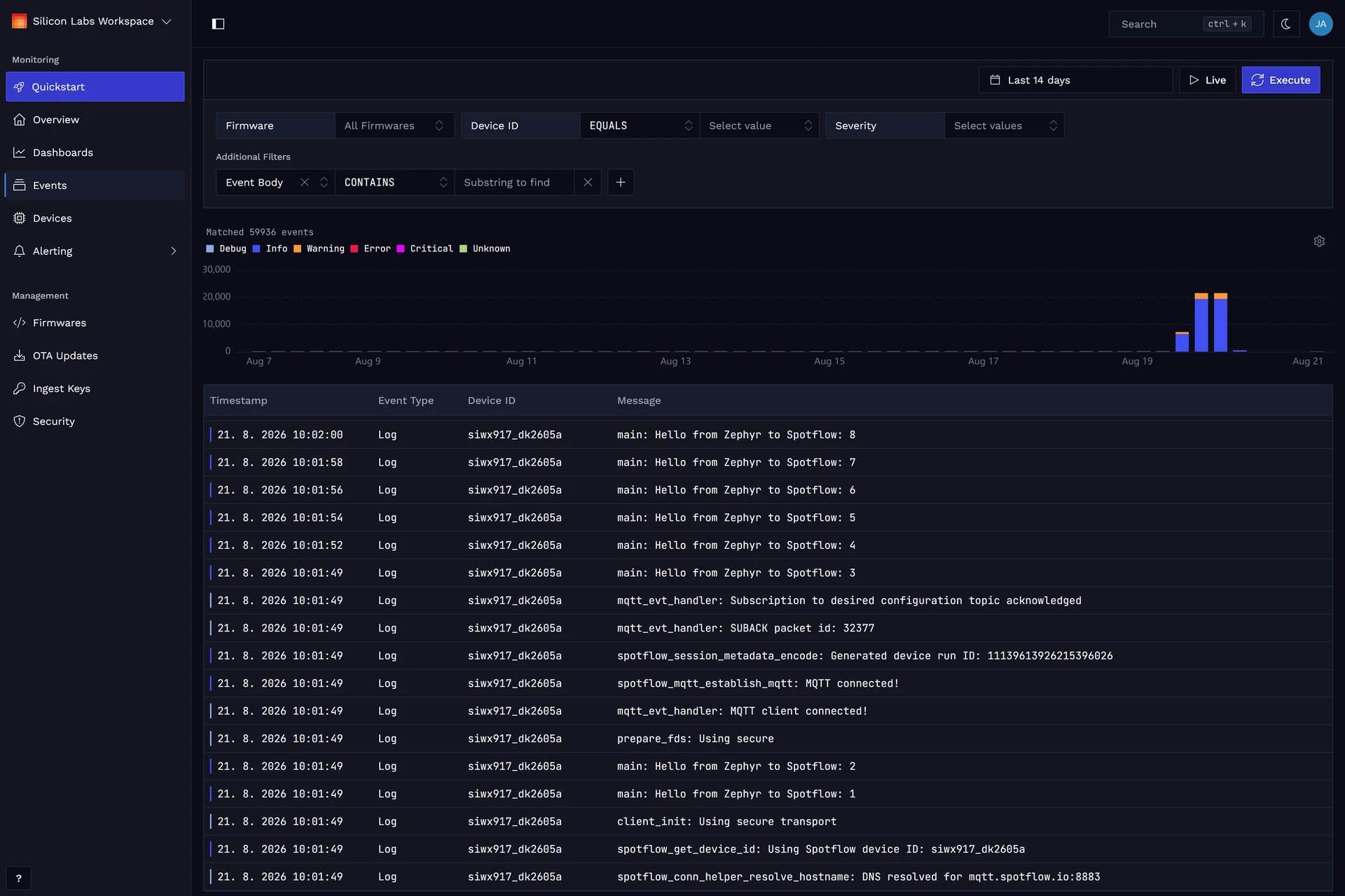 Spotflow Web Application Screenshot