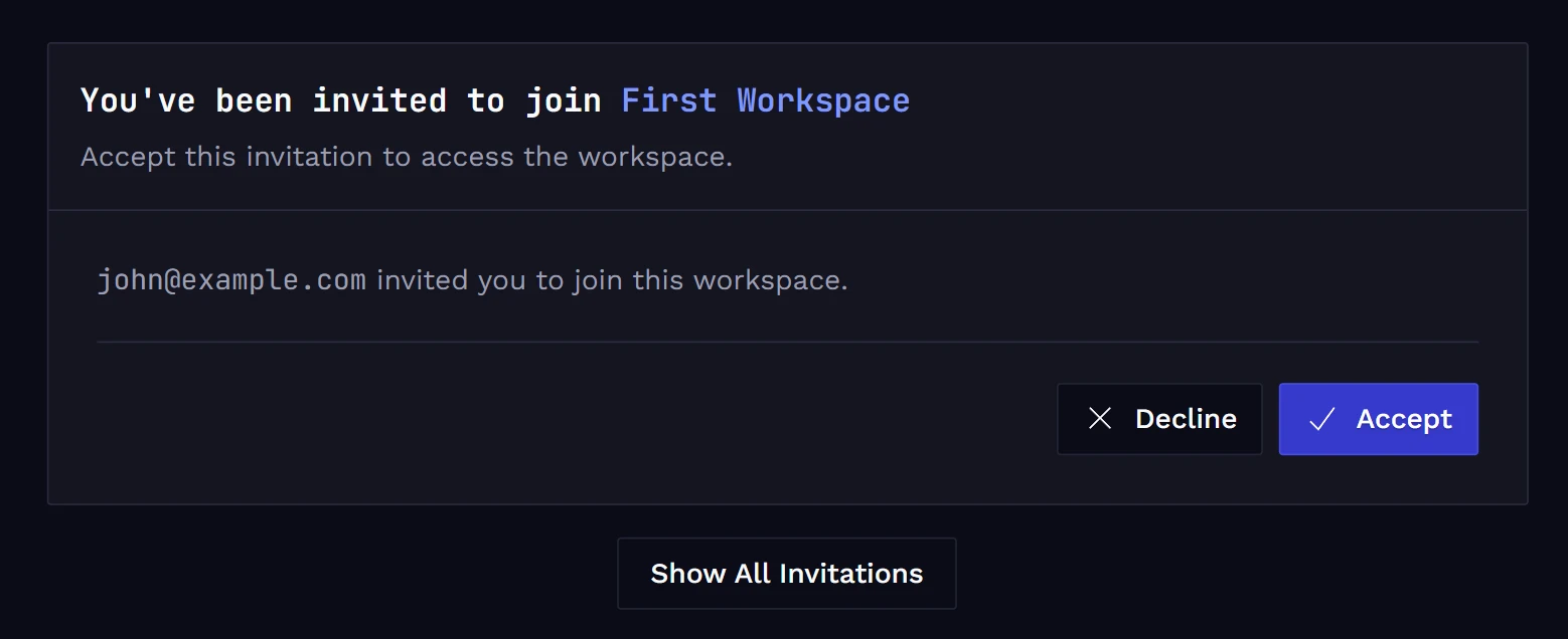 Accept Invitation.